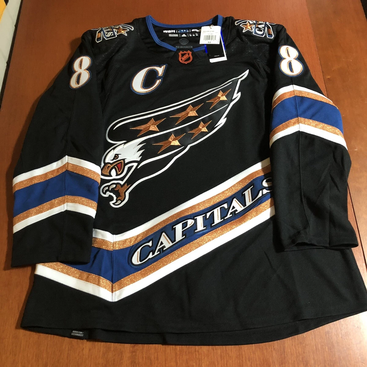 Adidas Authentic Alex Ovechkin Capitals 3rd jersey