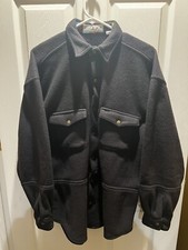 Vintage Bugle Boy Aztec Southwestern Fleece Jacket Men s Medium Metal Snaps