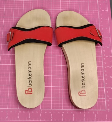 Berkemann Berkilette Mule Sandals Sandale ART.-NR. 00121-015 Red & Black Straps