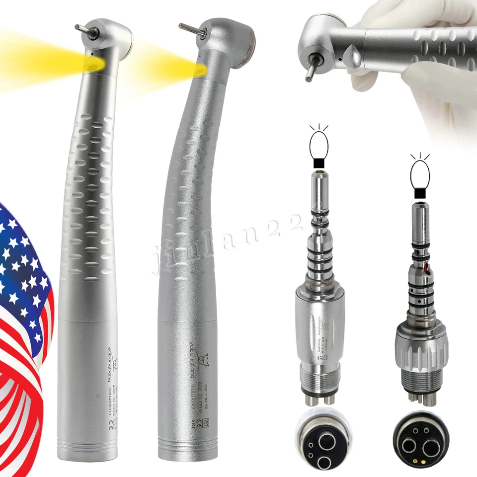 Pieza de mano LED de fibra óptica dental estilo KAVO/acoplador rápido 4/6 orificios Foto 2 de 4