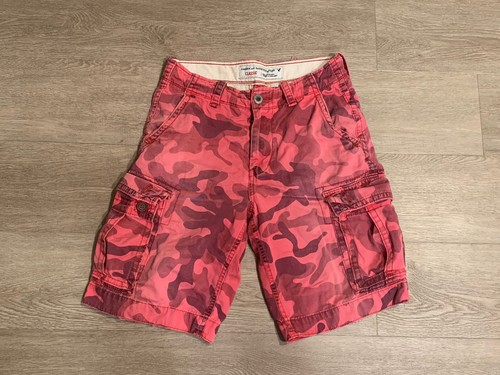 American Eagle Cargo Shorts Men 28 Red 