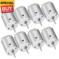 8Pack DC Motor 3V-12V 280 Micro Motor Round Shaft Electric Motor for DIY Airplan