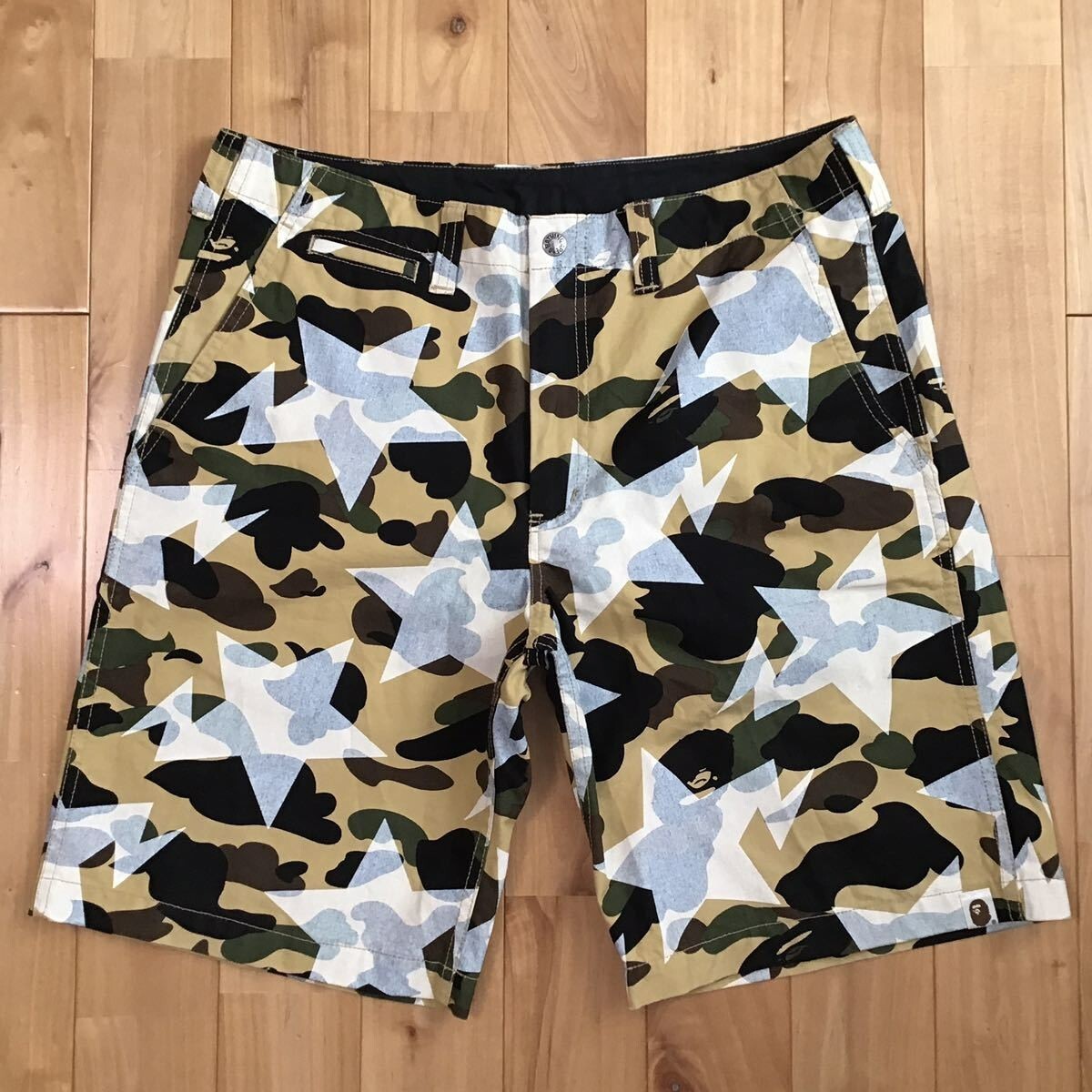 BAPE STA shorts 1st camo yellow A Bathing Ape Size L | eBay