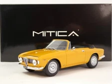 Mitica Alfa Romeo Giulia 1600 GTC Cabriolet Closed Yellow 1964 1/18 MITICA10087