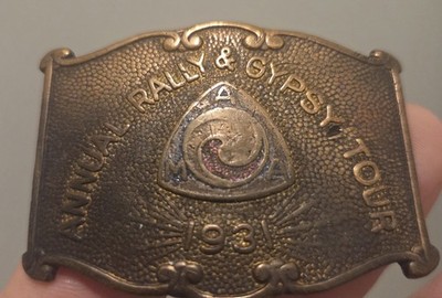 AMA 1931 Annual Rally Gypsy Tour Motorcycle Belt Buckle