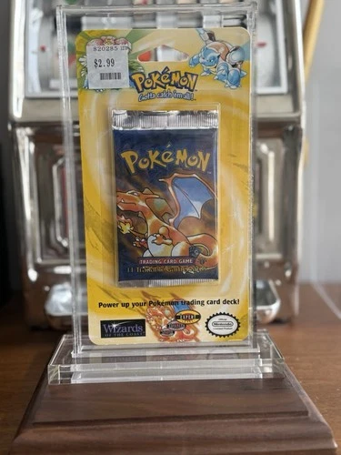 Pokemon 1st Edition Shadowless Charizard Base Set Blister Booster Pack - Sealed