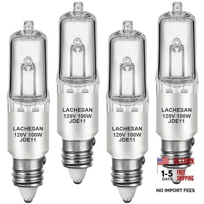 JDE11 120v 100w, E11 Halogen Light Bulb,Dimmable T4 Mini Candelabra 100.0