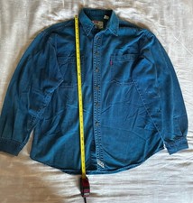 Vintage Levi's Blue Denim Long Sleeve Button Up Shirt Men's Size Medium