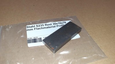 (71,97 EUR/m) Stahl S235 Rest 30x10x76 mm Flachmaterial Profil