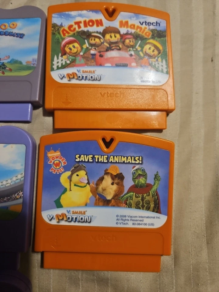 Vtech VSmile V-MOTION Lot of 7 Game Cartridges , Cars , Lion King , Soccer , Zay - Image 2 of 4