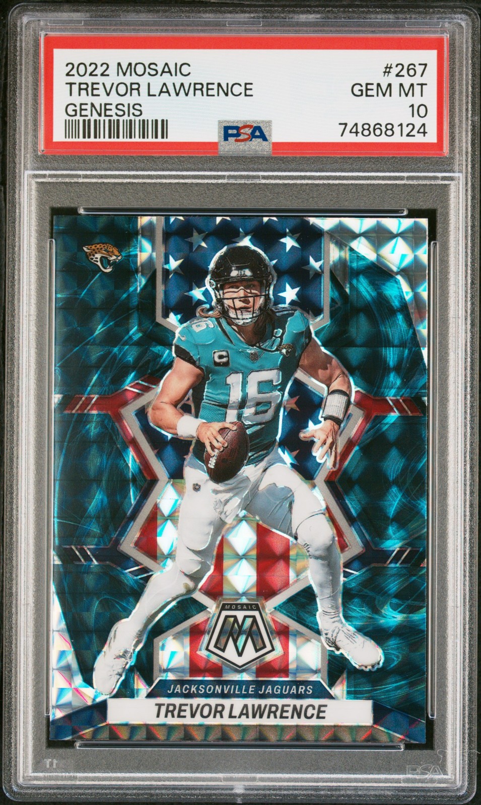 2022 PANINI MOSAIC GENESIS #267 TREVOR LAWRENCE PSA 10