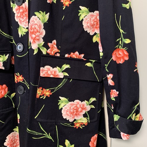 Abrigo de primavera Evan Picone Trench estilo negro y floral XL - Imagen 3 de 11