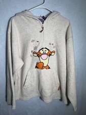 Vintage Disney Pooh 100 Acre Collection Tiger Fleece Hoodie Size M