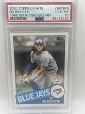 2020 Topps Update 1985 35th Anniversary #85TB45 Bo Bichette RC PSA 10 Rookie