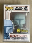 Funko Pop! Star Wars 345 The Mandalorian Glow In The Dark Entertainment W/ Case