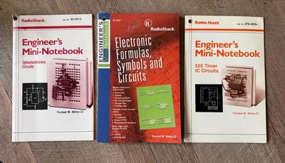 3 Radio Shack Vintage Books Optoelectronics & Electronic Formulas & 555 Timers
