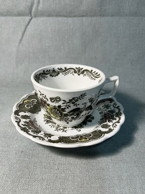 Ridgeway  Windsor Green    Kaffeetasse mit UT, Vogel- & Blumenmotiv, England