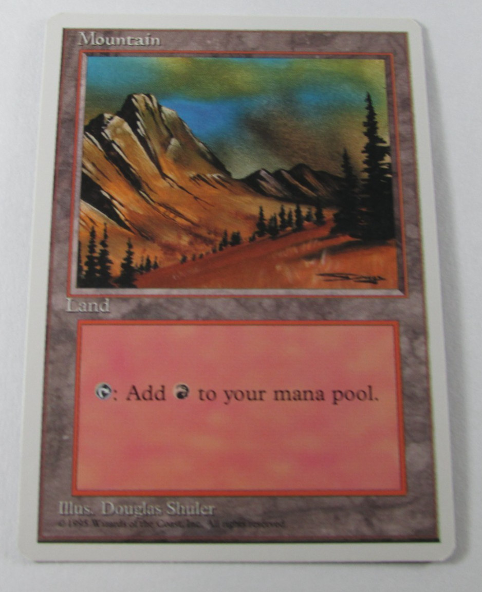 MAGIC THE GATHERING 4th EDITION MOUNTAIN LAND NM ENGLISH MTG