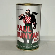Paul Bunyan REPLICA / NOVELTY beer can, paper label