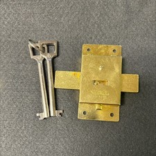 Large Cabinet Lock with Key - Brass Plated