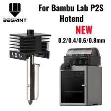 For Bambu Lab P2S Upgraded Hotend 0.2/0.4/0.6/0.8mm Hardened steel nozzle