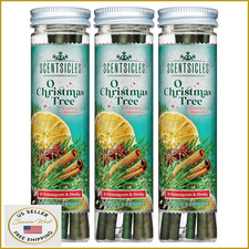 Scentsicles O Christmas Tree Scented Ornaments with Hooks - 3 Bottles 18 Sticks