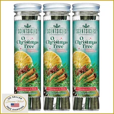 Scentsicles O Christmas Tree Scented Ornaments with Hooks - 3 Bottles (18 Sticks