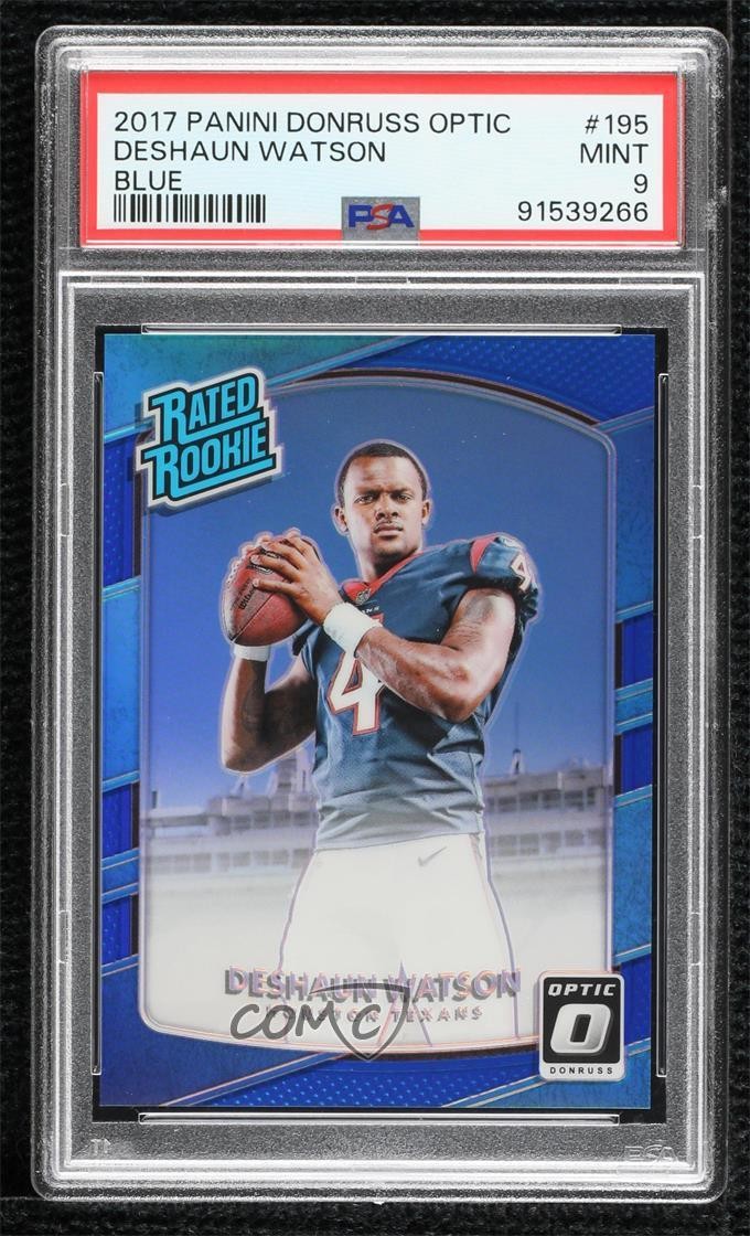 2017 Donruss Optic Rated Rookie Blue Prizm 108/149 Deshaun Watson PSA 9 MINT ez6