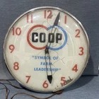 Original Vintage CO OP  Advertising Pam Lighted Bubble Clock Gas Oil Farm
