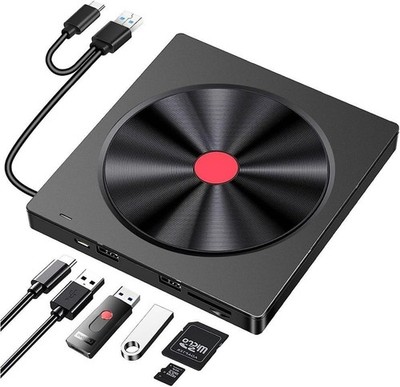 US External Blu-ray Drive USB 3.0& Type-C BD Reader DVD/CD Burner for Pc Desktop