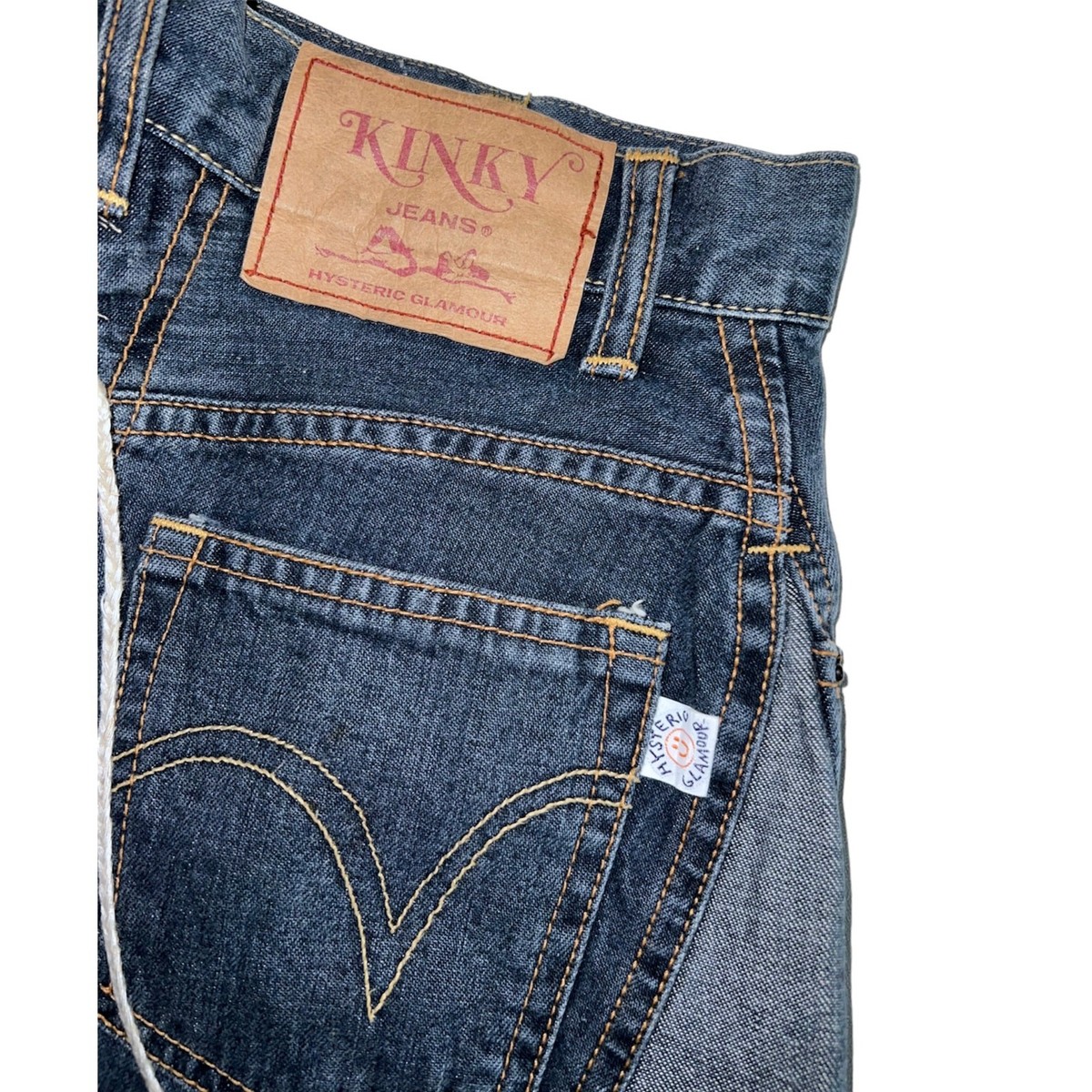 Vintage Hysteric Glamour Kinky Jeans Denim Patchwork Lace Up Skirt