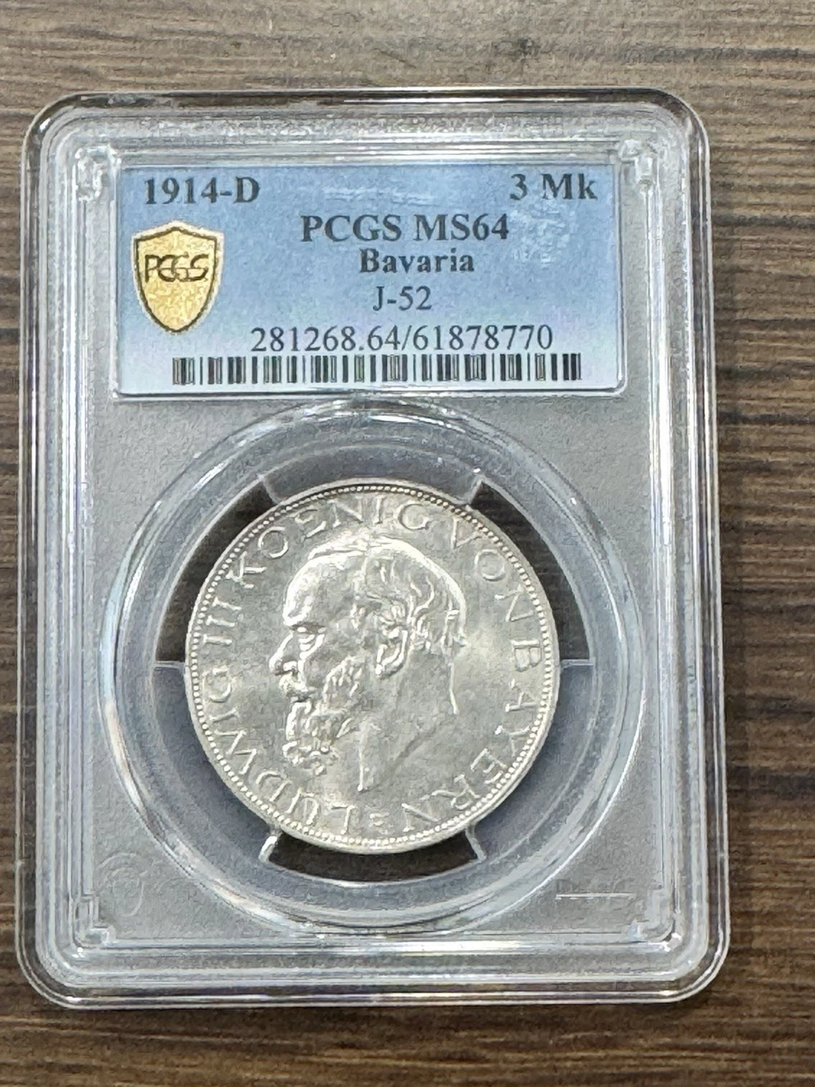 ドイツ帝国 1914年 1マルク銀貨 PCGS鑑定済 Silver 1914 Year German Coins for sale | eBay