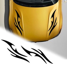 Style 7 Car Hood Stripe Sticker Car Stickers Modified Stripe Decal Black