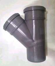 110mm / 4" Y Branch Soil Pipe Fitting Grey Above Ground PVC Plastic