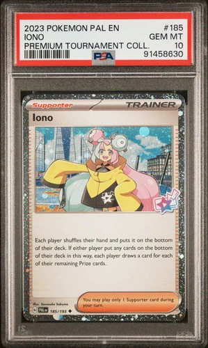 2023 Pokemon Pal EN-Paldea Evolved Iono #185 Premium Tournament Coll PSA 10