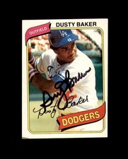 Dusty Baker Signed 1980 Topps Los Angeles Dodgers Autograph