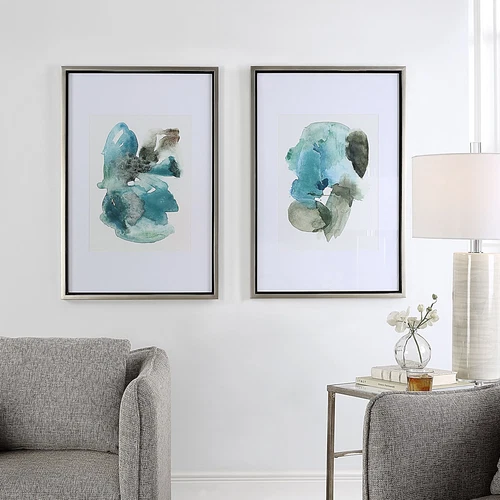 Uttermost Blueprints Watercolor Prints; Set Of 2 - Picture 1 of 6
