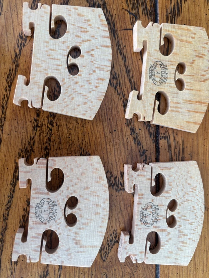 Four 46mm Aubert De Luxe Viola Bridges - Image 2 of 4