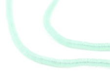 Translucent Aquamarine Vinyl Phono Record Beads 4mm Ghana African Green Disk