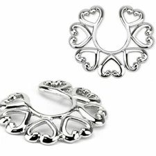Non Piercing Nipple Clip Heart Shaped 