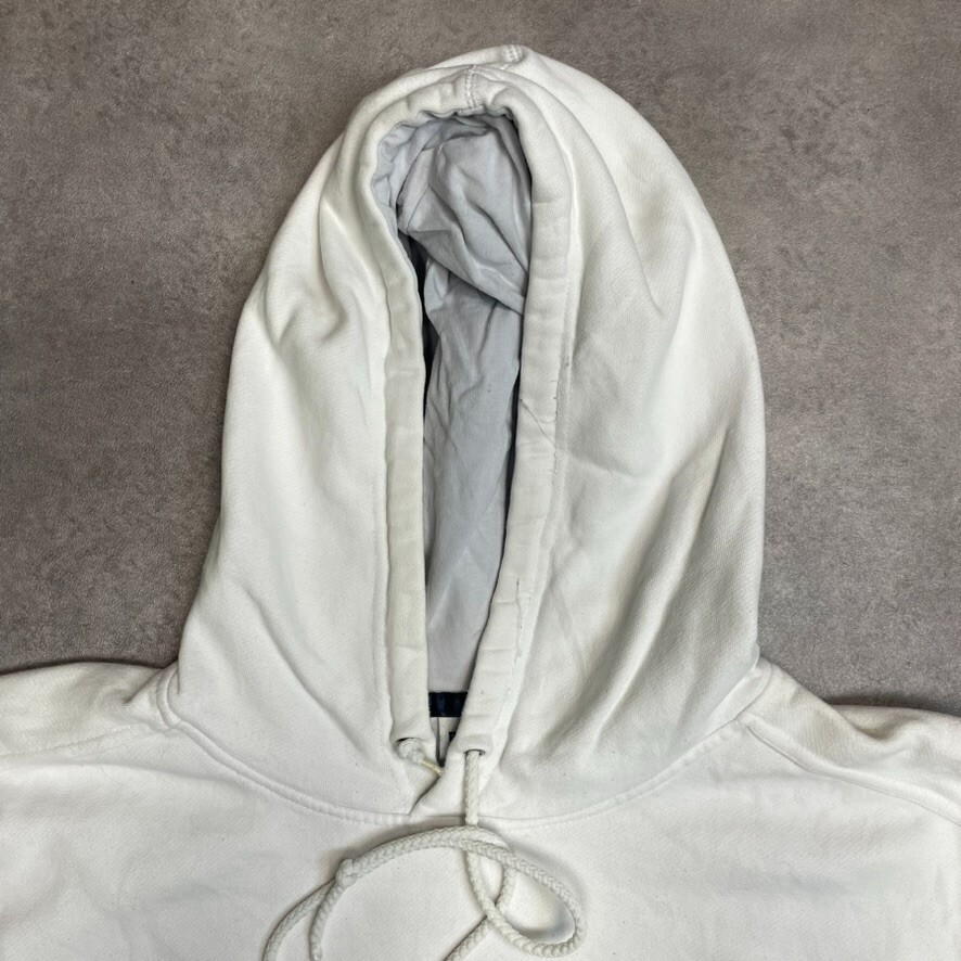 Reebok Classic Hoodie Mens Y2K Spellout Pull Over Sweatshirt, White, XL image 4