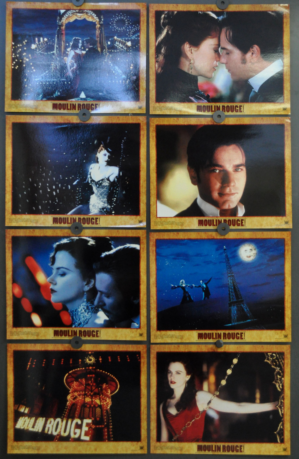 Moulin Rouge! 2001 ORIGINAL 11X14 LOBBY CARD SET NICOLE KIDMAN EWAN McGREGOR