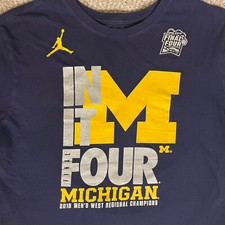NIKE Michigan Wolverines Basketball 2018 Final Four T-Shirt Men  s Large EUC   