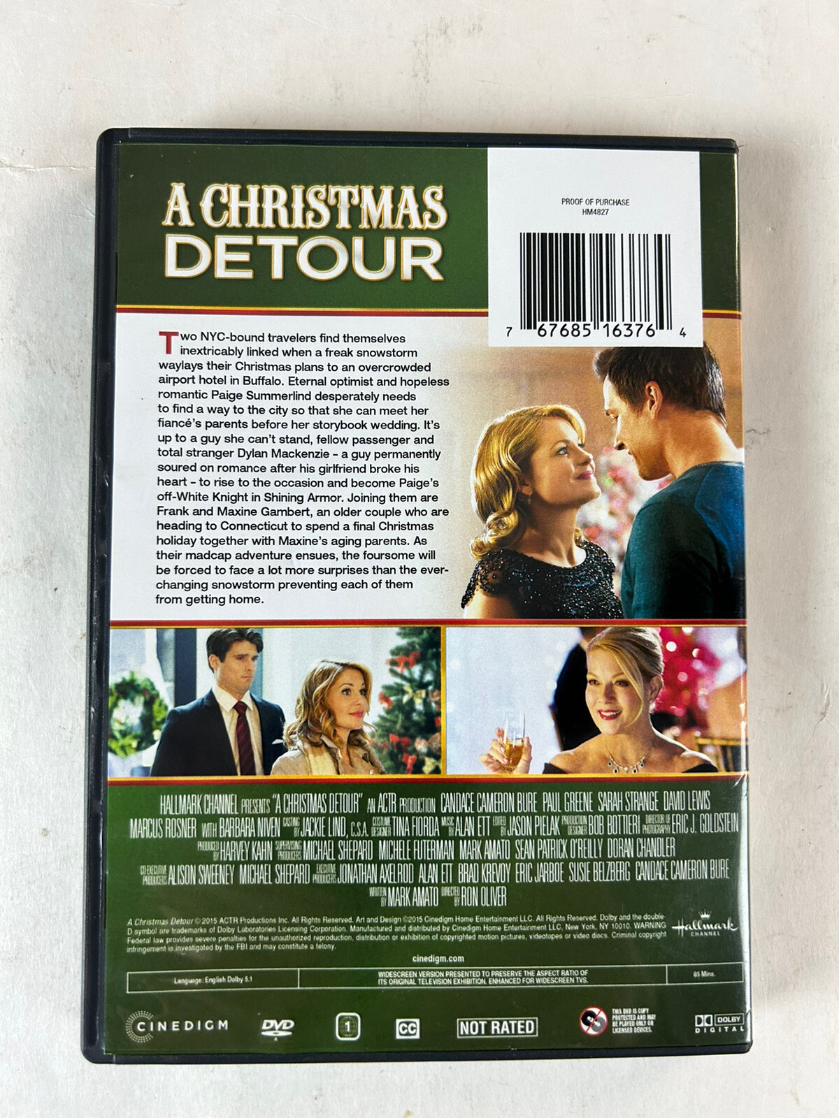 A Christmas Detour DVD 2015 Hallmark Countdown Candace Cameron Bure