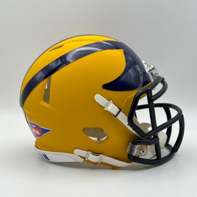 Michigan Wolverines CUSTOM Matte Yellow Navy Blue Wings Mini