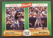 1992 French's #8 Ventura/ Williams '92 PLAYERS SERIES Promo baseball card NM/MT