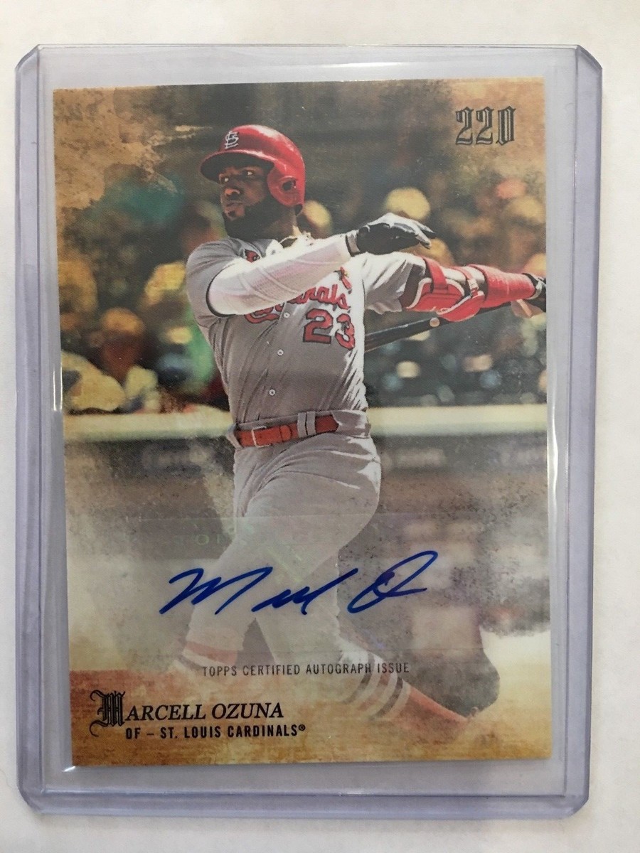 2018 TOPPS BRYCE HARPER X 220 AUTOGRAPHED MARCELL OZUNA CARD B-A