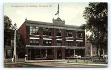 ROCKLAND, ME Maine ~ STREET SCENE Thorndike & Hix c1910s Knox County Postcard