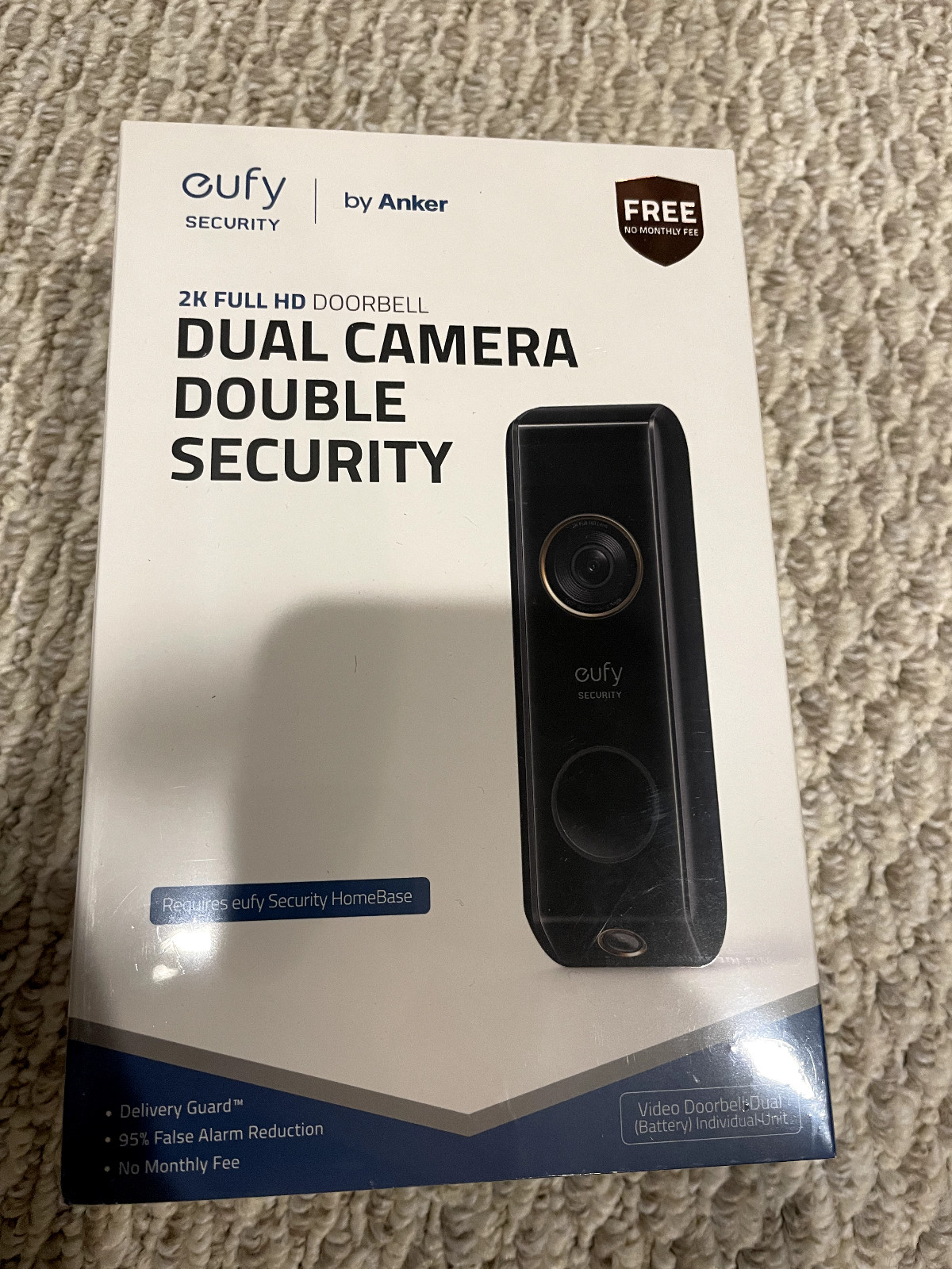 EUFY 2k Full HD Doorbell Dual Camera Double Security (Battery) S330