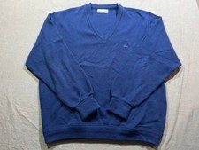 Vintage Izod Sweater Adult XL Blue Long Sleeve Pullover Mens Made In USA 80s